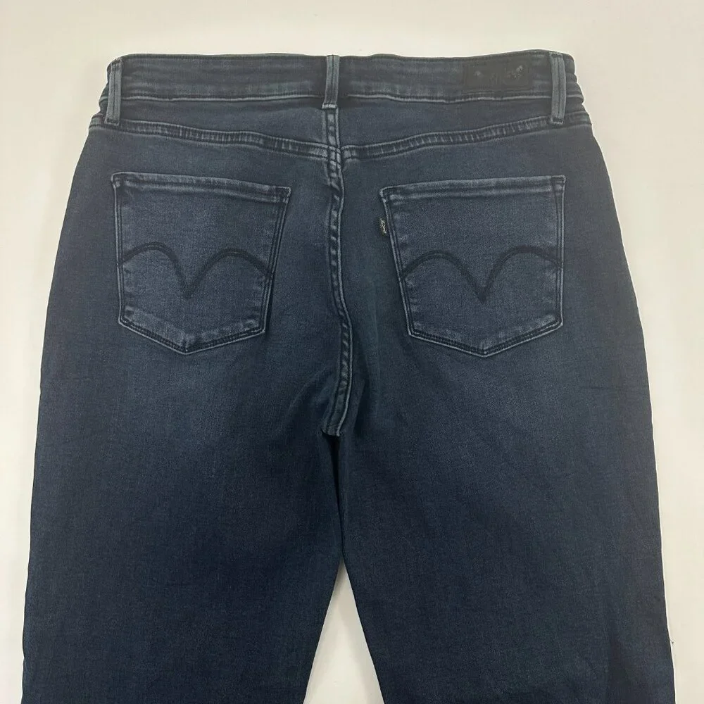 Levi's Mid Rise Straight Leg Women's size 10 Dark Wash Blue Denim Jeans‎